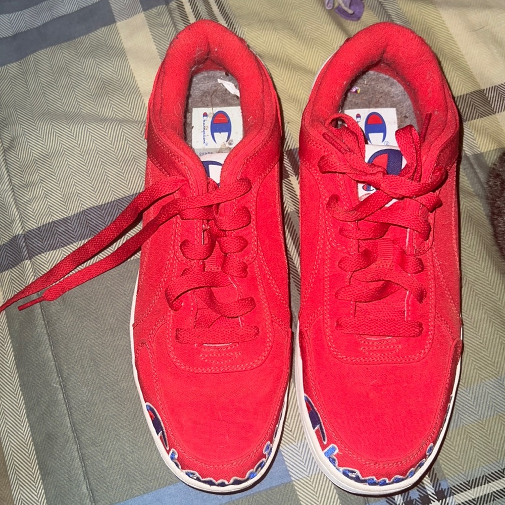 Champion red shoes
